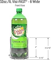 Vista 4 de Display Technologies Visi-Fast - Empujador de bebidas con resorte (paquete de 6) - Presentación de productos de bebidas sin esfuerzo para latas