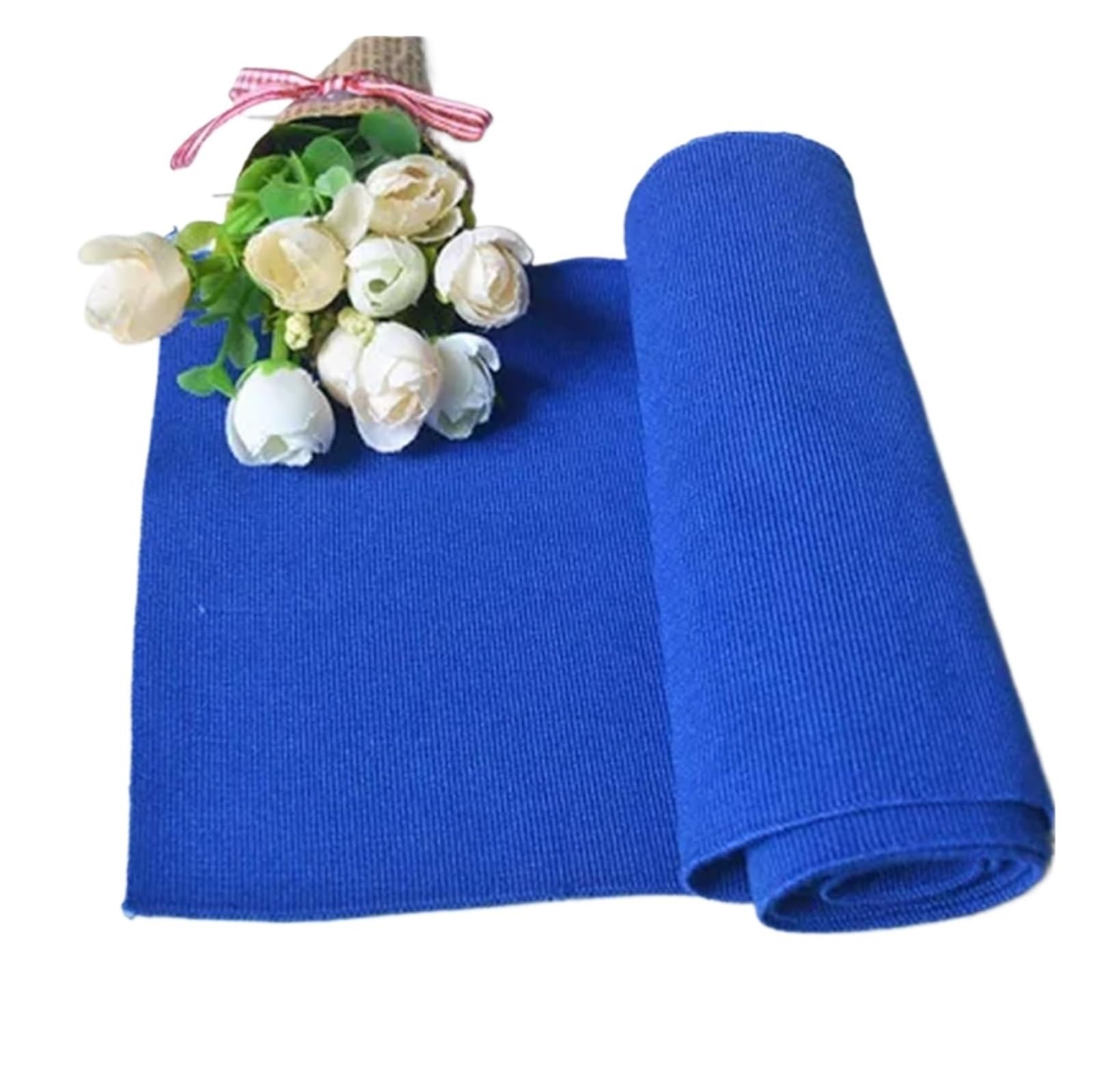 Rib Knit Cuff, Fine Ribbed Elastic Cuffs 15cm Wide 1m Multicolor for Neckline Hem Trouser Opening Sweater(RoyalBlue)