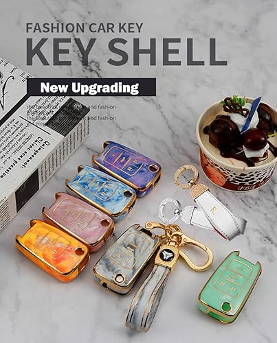 Miniatura 4 de HIBEYO Funda para llavero para Chevy Chevrolet Camaro Cruze Equinox Malibu Impala Sonic Trax GMC Buick Encore Lacrosse GL8 Regal Excelle -