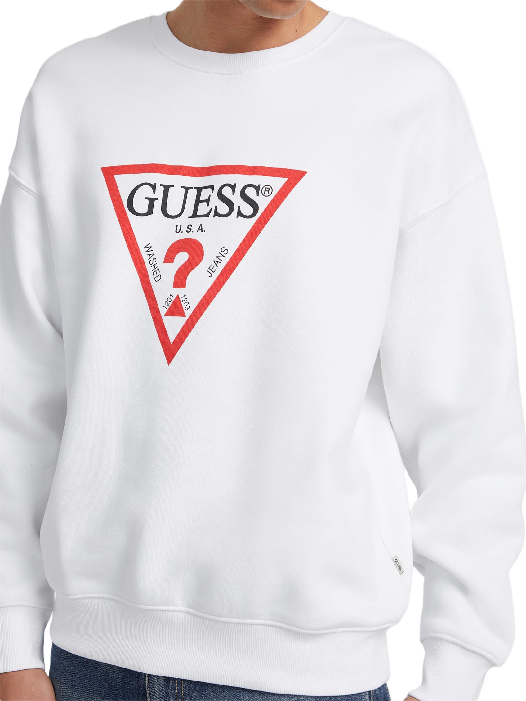 GUESS JEANS CN OS ICONIC TRIANGLE - Sudadera informal para hombre