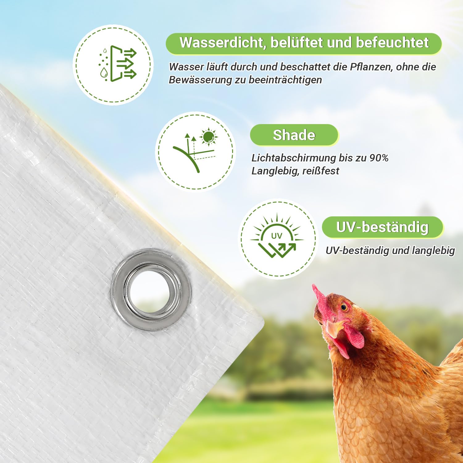 Gallinero de 3 x 4 x 2 m, de acero galvanizado, para gallineros, con techo y puerta para mascotas, jaula de pollos, jaula para pájaros, animales pequeños y plantas