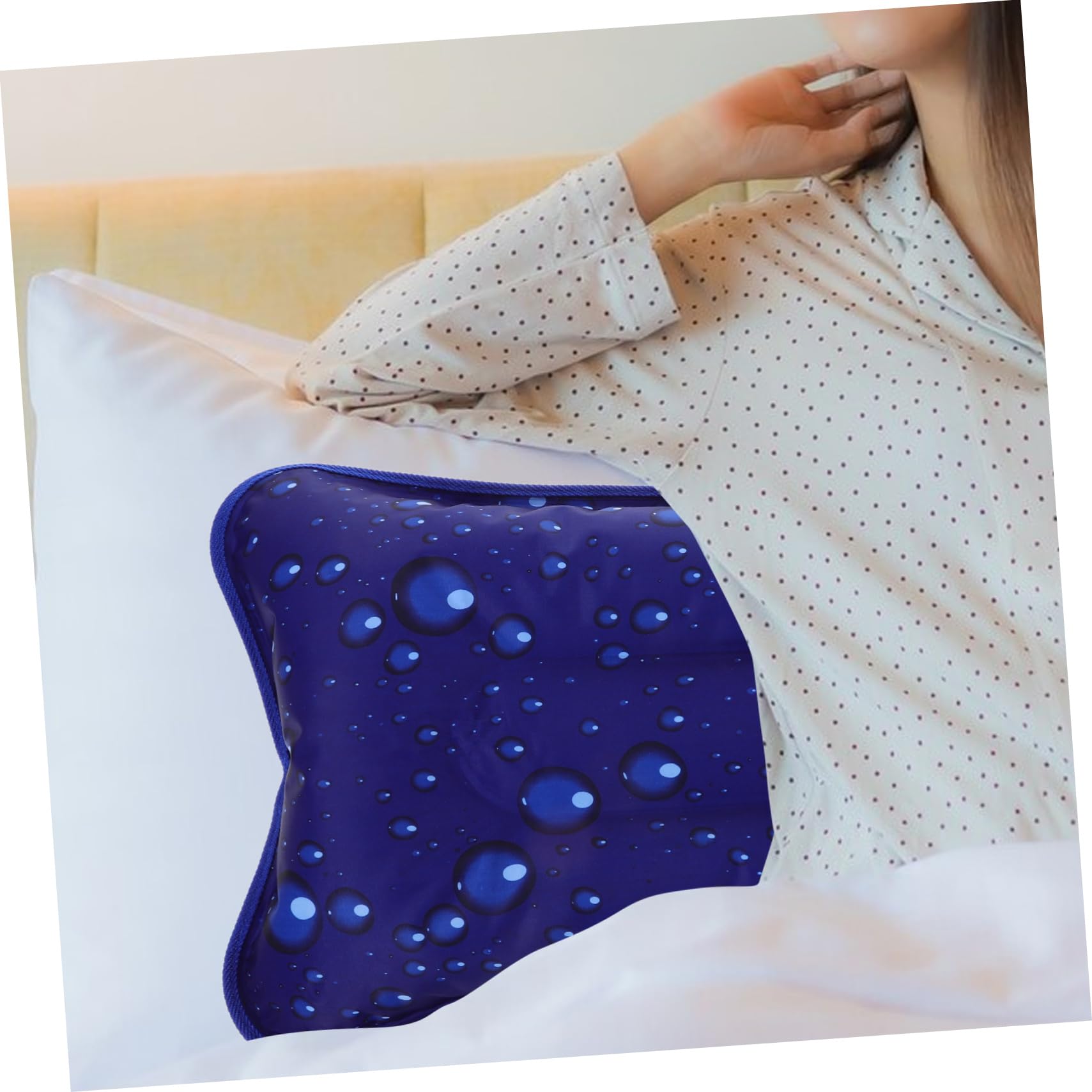 Cabilock Summer Cool Pillow Water Fillable Inflatable Sleeping Pillow for Camping Outdoor Travel