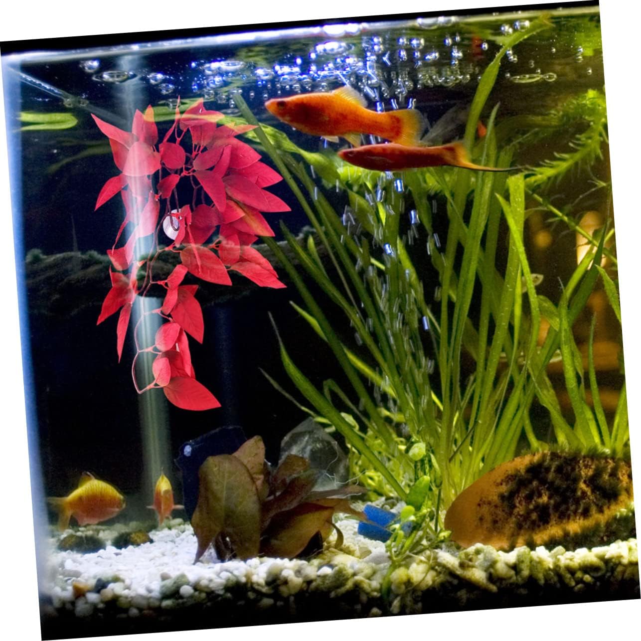 UPKOCH 10pcs Vivid Faux Plant Wear-Resistant Decorative Reptile Plants for Terrarium Fish Tank Aquarium Non-Fading Safe Decoration for Climbing Pets