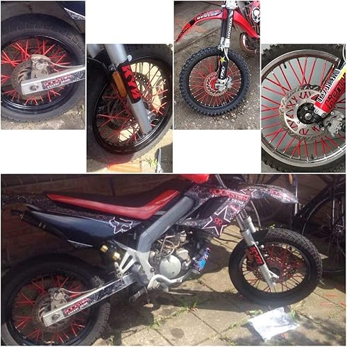 Miniatura 2 de AnXin Spoke Skins, 72 fundas protectoras para radios de motocicleta de 19-21 pulgadas, XR50R XR80R XR100R XR250R CR125 CRF110 CRF125 CRF230 CRF250