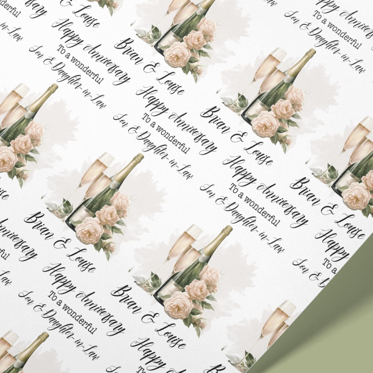 Personalised Anniversary Wrapping Paper | Personalised Anniversary ...