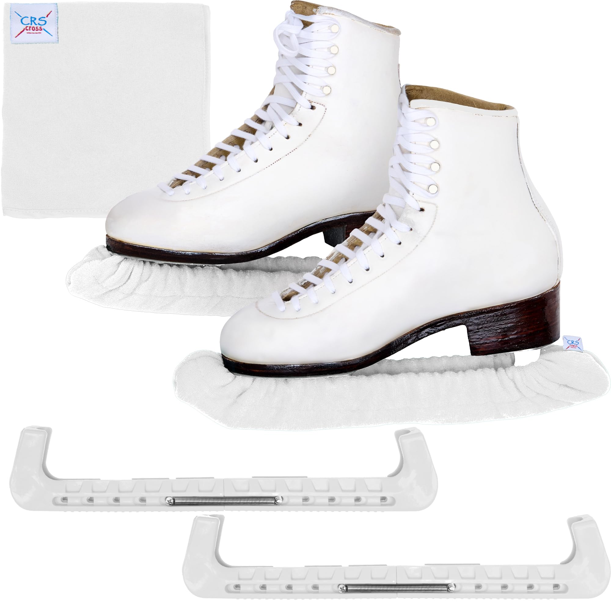 CRS Cross Skate Guards, Soakers and Towel Gift Set - Ice Skating Guards and Soft Skate Blade Covers for Figure Skating or Hockey