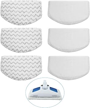 6 Pack Steam Mop Replacement Pads for Bissell Powerfresh Steam Mop 1940 1806 1544 2075 2685A 2181 2814 Series, Model 19402 19404 19408 19409 1940A 1940F 1940Q 1940T 1940W B0006 B0017 2075A
