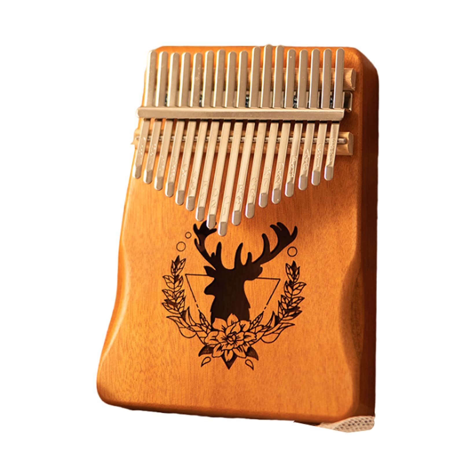 Suono Squisito Thumb Piano, 17 Tasti Finger Piano ， Motivo Floreale retrò Cervo ， Strumenti per Pianoforte a Dito per Principianti per Ragazze Regali 3 Colori Facile da Giocare