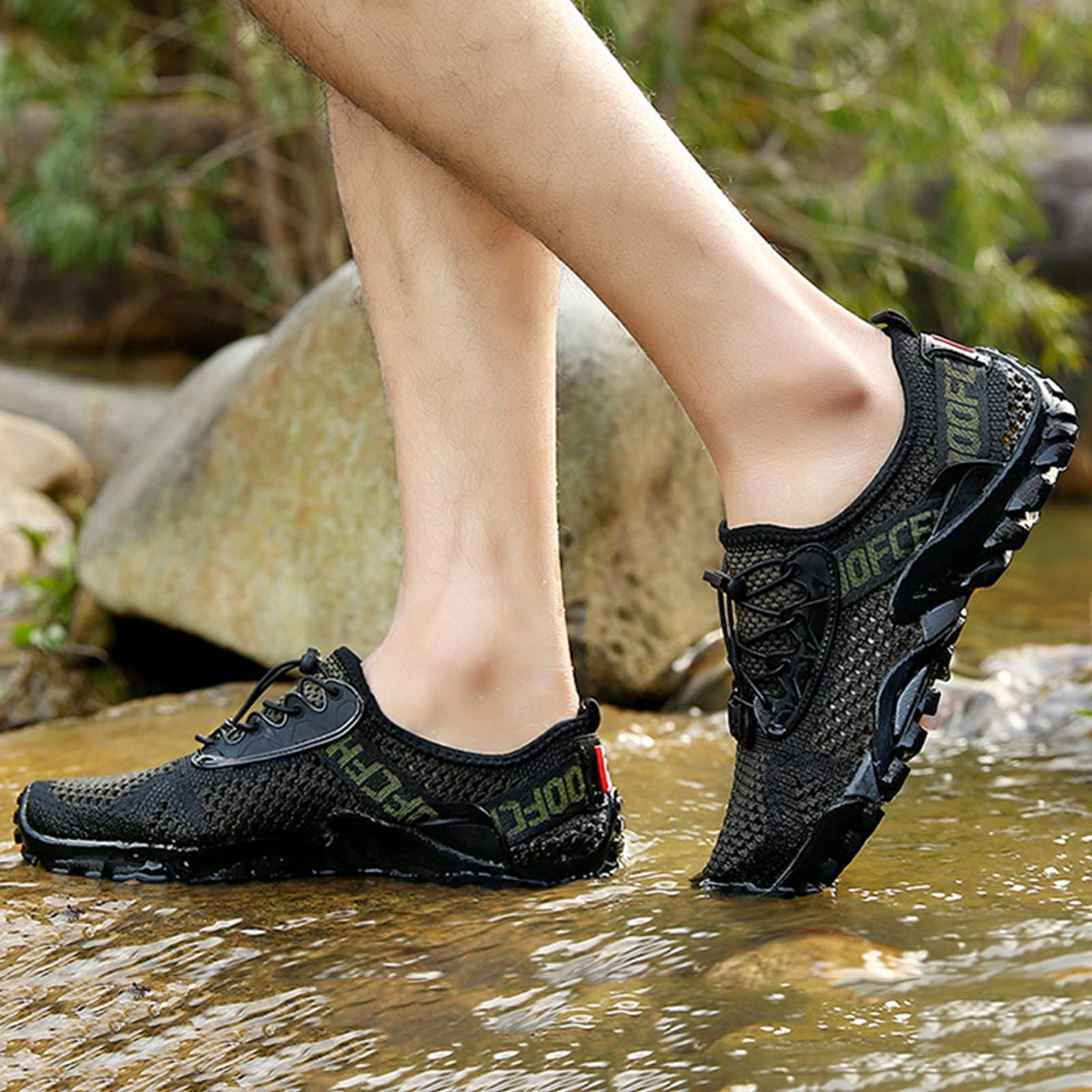 Verano Zapatillas de Ciclismo Secado Rápido Respirable Agua Navegar Senderismo Zapatos de Agua,Exterior Deporte Piscina Playa Zapatos Descalzos,Unisexo Zapatos de Natación