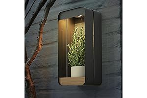 Grand Patio Solar Light One-Light Black LED Wall Sconce Shelf Planter