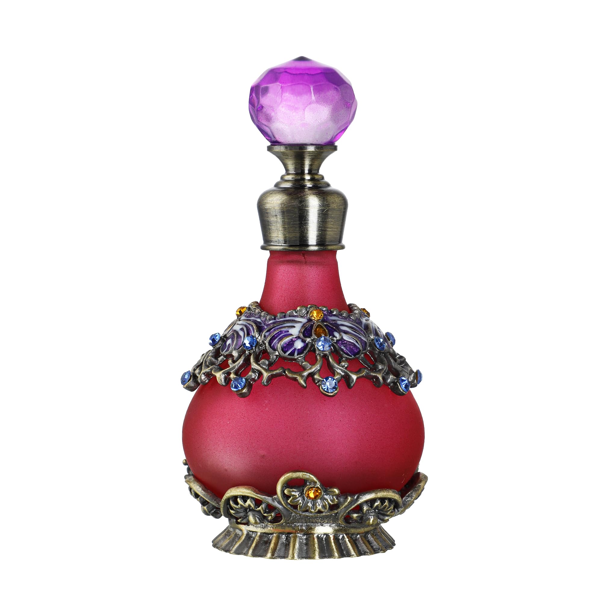 YU FENG 25ml Purple Vintage Refillable Crystal Decor Perfume Bottle (purple)