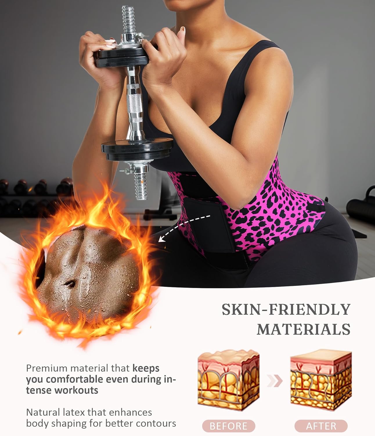 FeelinGirl Waist Trainer Workout Waist Cincher Trimmer Belt Tummy Control Body Shaper Triple Wrap Women and Men - Image 3