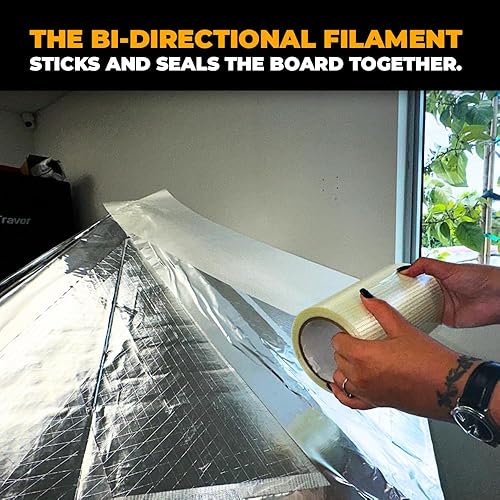 Miniatura 3 de WOD HXT HEXAYURT Tape Aluminum Foil Tape 4 in. Wide x 50 yds. Premium Grade General Purpose Heat Shield Resistant for Burning Man, Ideal for HVAC,