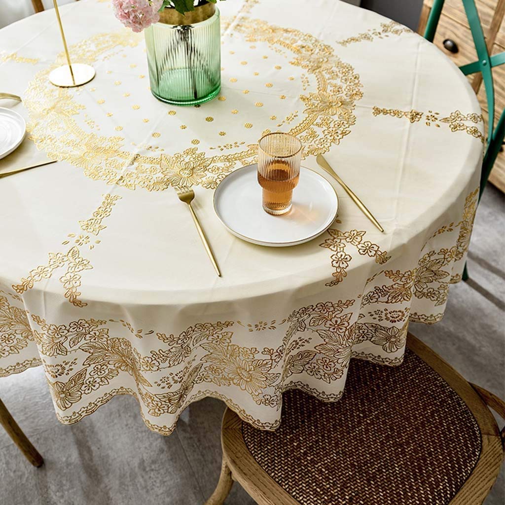 ダマスク柄 ラウンドテーブルクロス[品番：BCYW0017399]｜BACKYARD