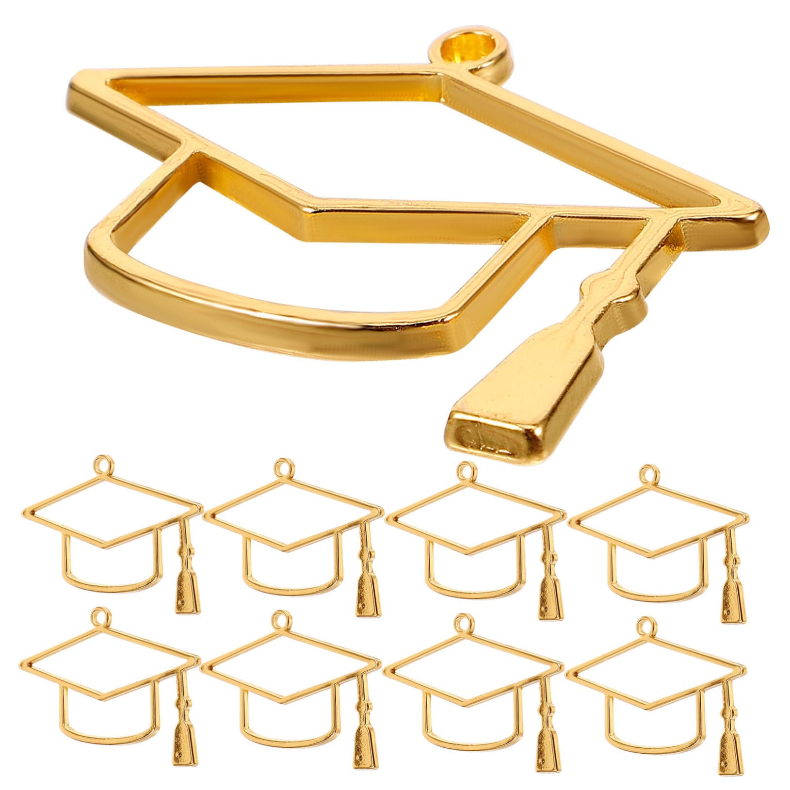 ARTIBETTER 5 Series Accesorios Para Birrete De Graduación Amuletos De Tapa De Graduación Encantos De Graduación Amuletos Para Hacer Joyas Gorro De Graduación Golden Aleación 10 Piezas X 5