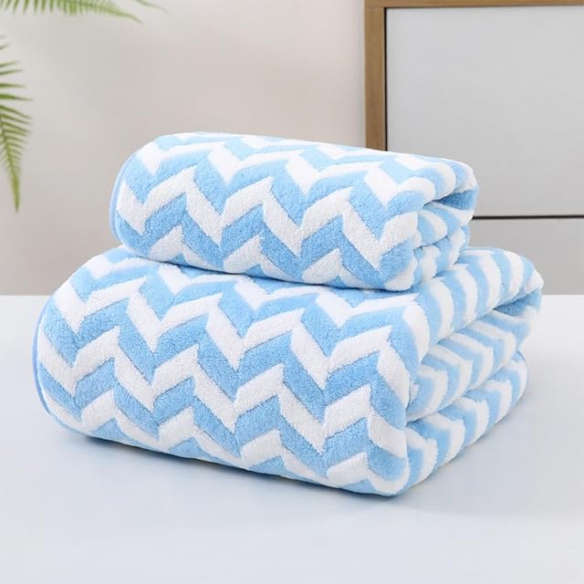 Generic 2pc Soft Linen Large Bath Towel Set Lightweight Absorbent Quick Drying Washcloth Cotton Bath Sheets Multipurpose Towels