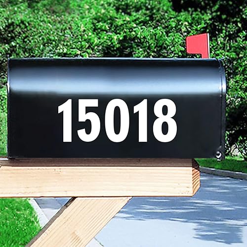 Miniatura 5 de Calcomanía reflectante de números de buzón de 3 pulgadas, calcomanías de vinilo de números de casa para exteriores, calcomanía impermeable para