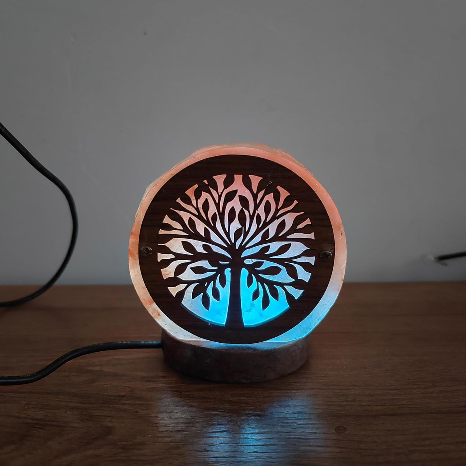 Crystal Salt Rock Lamp LED Night Light with Base LED Atmospheres Table Light Home Bedroom Decoration Enduring Crystal Salt Rock