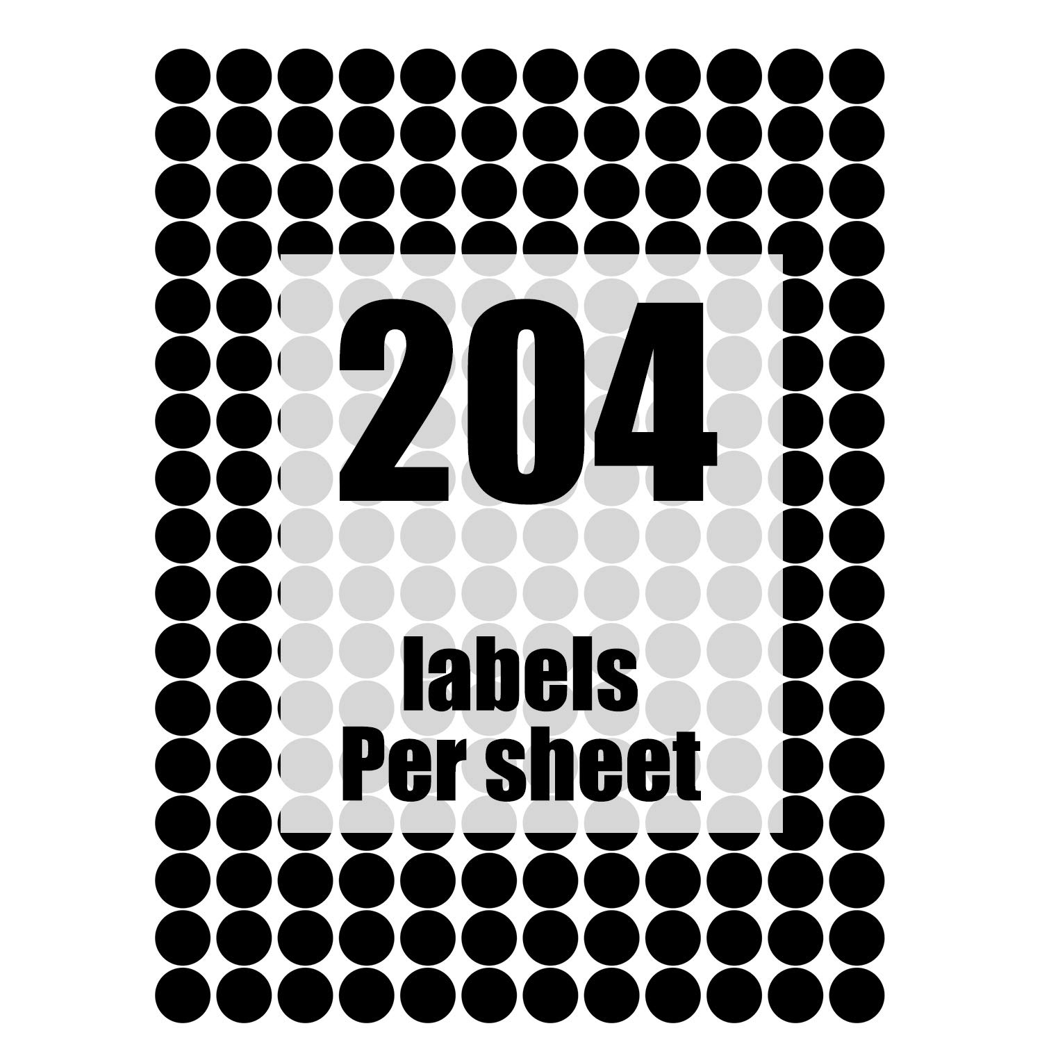White Stickers Hybsk Round Color Coding Circle Dots Labels Warehouse ...