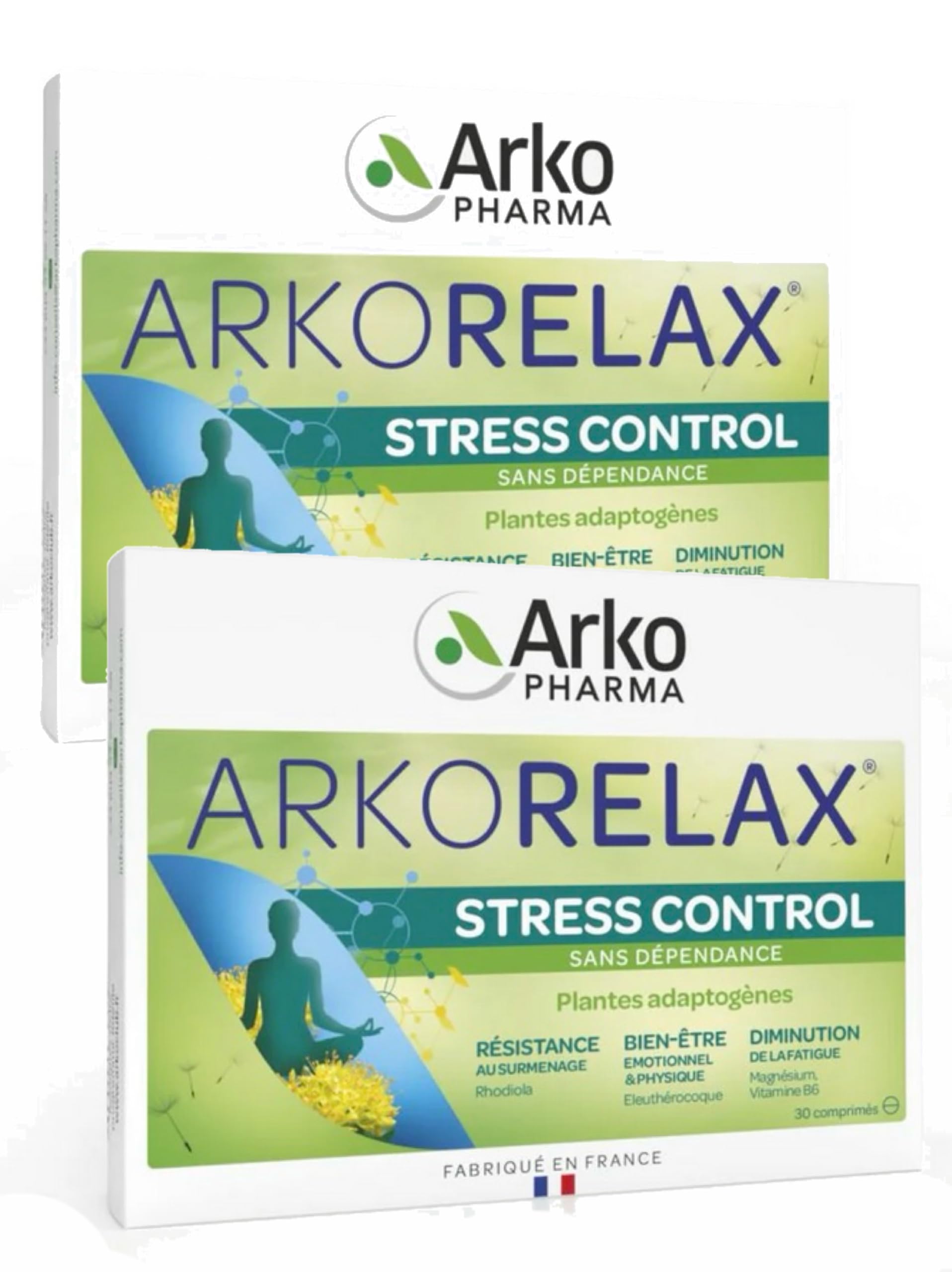 Arkopharma Arkorelax STRESS CONTROL - Rhodiola, Eleuthérocoque, Magnésium et Vit B6 pour Adultes en Situation de Stress 