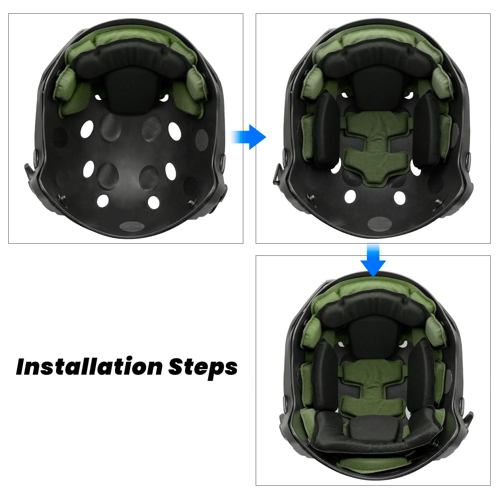 Yzpacc Tactical Helmet Padding Kit - Image 2