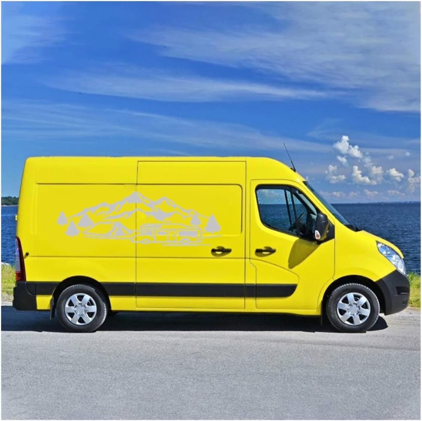Decalcomanie Adesivi for paraurti Decorazioni Adesivi for Auto universali Grafica KK Decalcomanie in Vinile Protezione Solare Impermeabile(Reflective Silver)