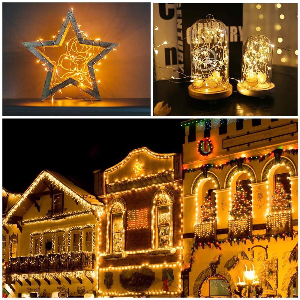 Stringa Luci Led, 30M 300Led IP65 Impermeabile Catene Luminose Rame, Illuminazione Decorazioni per Natale, matrimonio, festa, casa, Balcone