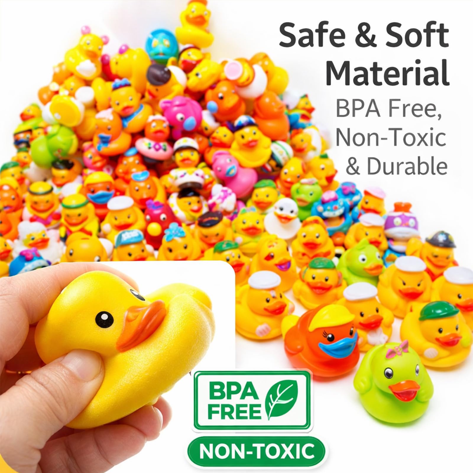 20 Pcs Rubber Ducks, Assorted Plastic Ducks, Gifts Party Favors Bag Fillers - Image 2