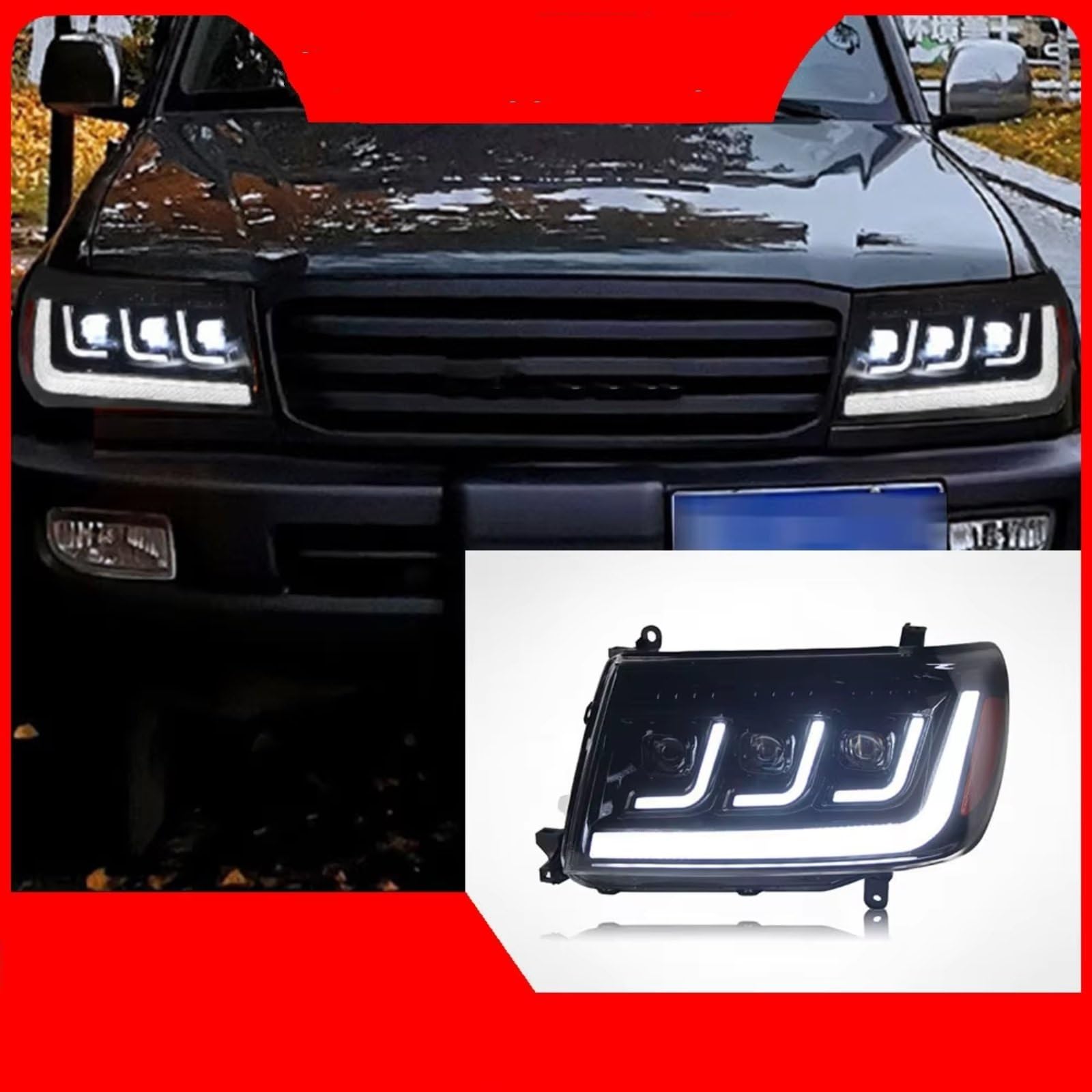 Amazon | ヘッドライト Compatible With For Land For Cruiser LC100