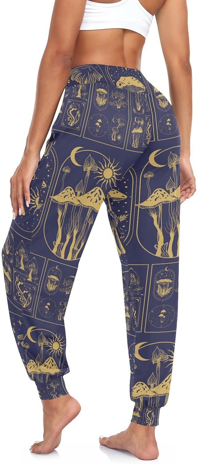 Aflyko Women Boho Trousers Comfy Sweatpants Yoga Urban Dance Pants