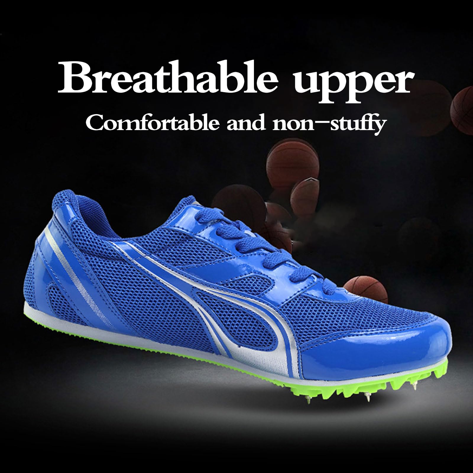 Zapatillas De Atletismo Clavos,Zapatillas De Clavos Deportivas,Zapatos con Clavos para Atletismo,Respirable,Desgaste,Soporte Estable,para Pista Y Campo Deportivas