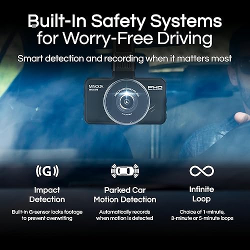 Miniatura 3 de Minolta MNCD370 1080p - Videocámara de coche con monitor LCD de 3.0"