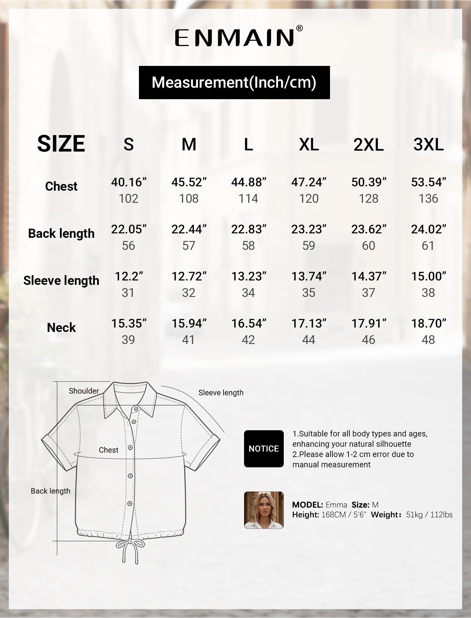 Enmain Chemisier Femme en Lin Coton Crop à Cordon Été Chemise Manches Courtes Col en V Uni Léger Infroissable Respirante Blouse Femme Regular Fit Chic et Élégant
