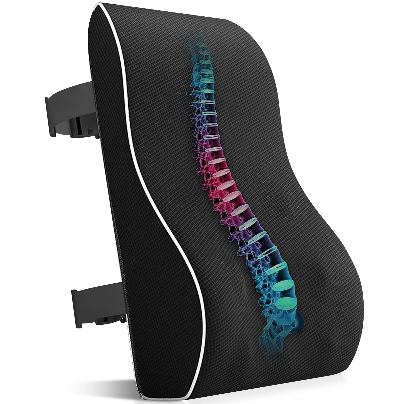 Oreiller Lombaires pour Chaise Bureau avec Support Dorsal Mousse Mémoire Forme