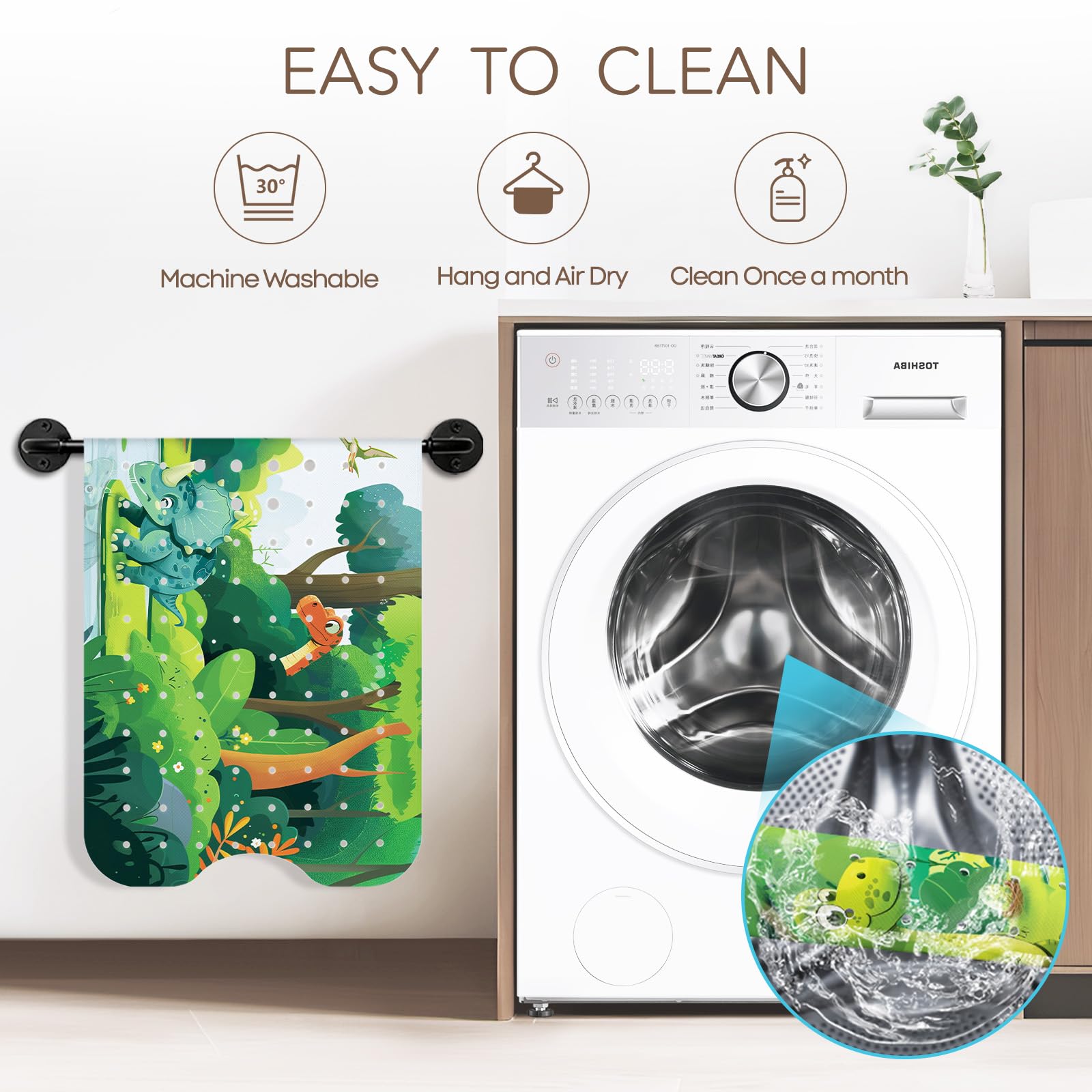 Tapis De Bain Antidérapant - Marque - Modèle - 100 X 40 Cm - Ventouse Résistante à La Moisissure