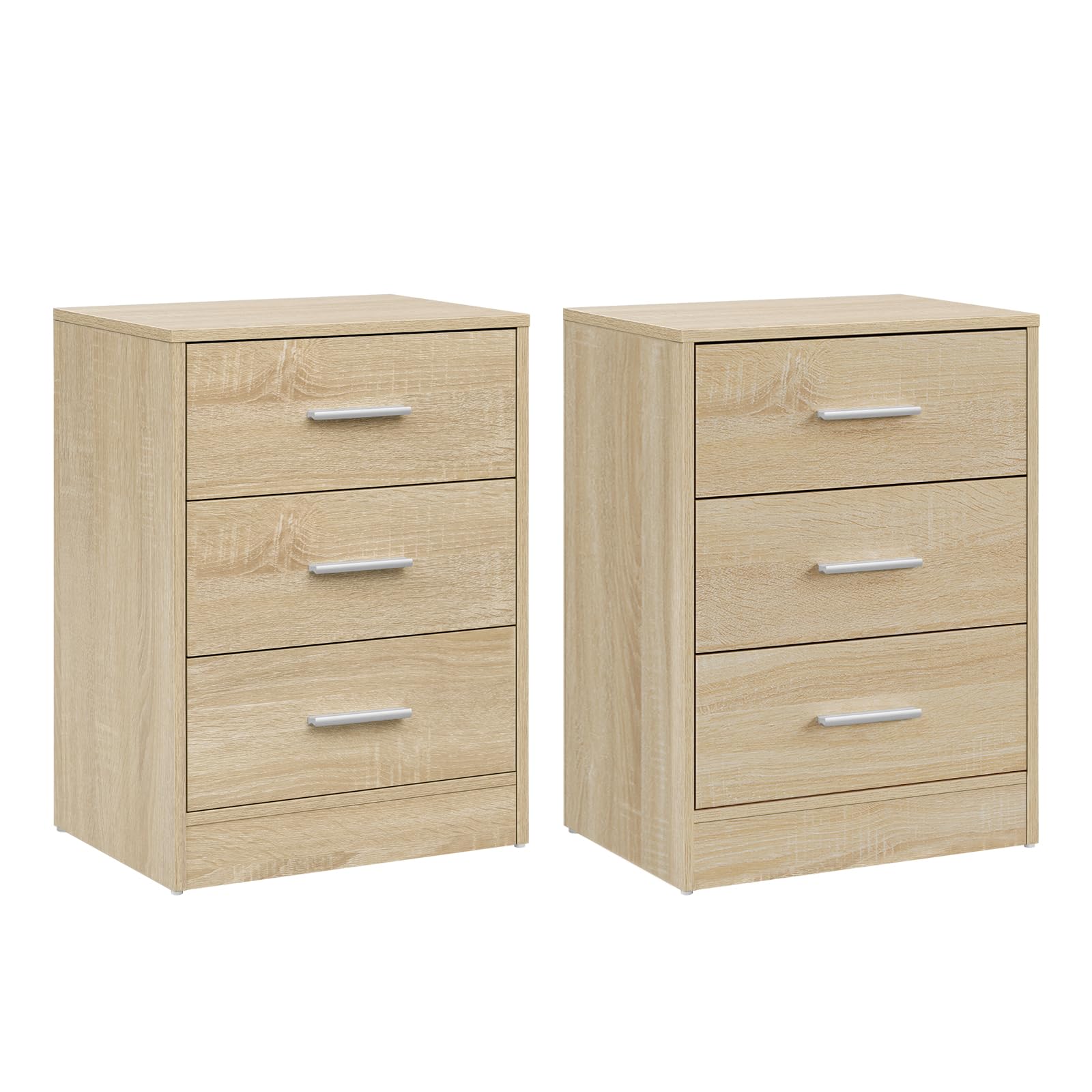 Mesitas de Noche Roble Claro WOLTU: Espacio y Estilo Moderno