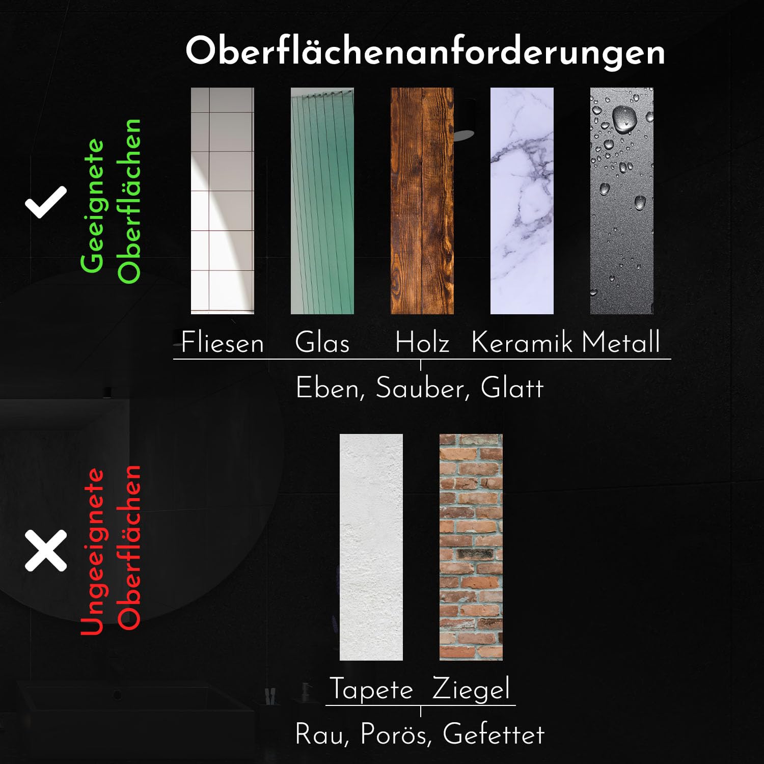 Bürstenking Toilettenpapierhalter ohne Bohren – moderner Klopapierhalter zum Kleben – Selbstklebende Toilettenpapierhalter – WC Rollenhalter mit 3M Kleber – Weiß – Rechts