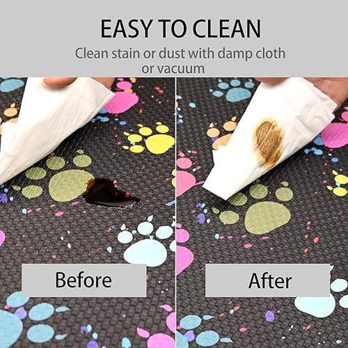 Miniatura 5 de HOMELEPHANT Puppy Paws - Tapete de cocina 2 piezas acolchado antifatiga, impermeable, antideslizante, ergonómico, cómodo, tapete de pie para cocina,