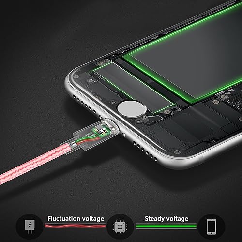 Miniatura 6 de IDISON Paquete de 5 cables de carga rápida con certificación MFi (336610 pies), cable Lightning USB de nailon trenzado, cable de carga rápida