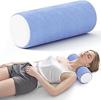 Vista 10 de Almohada Cervical de Rollo, Almohadas de Soporte Cervical de Espuma Viscoelástica, Almohadas de Cuello Redondas, Almohadas Cilíndricas de Refuerzo