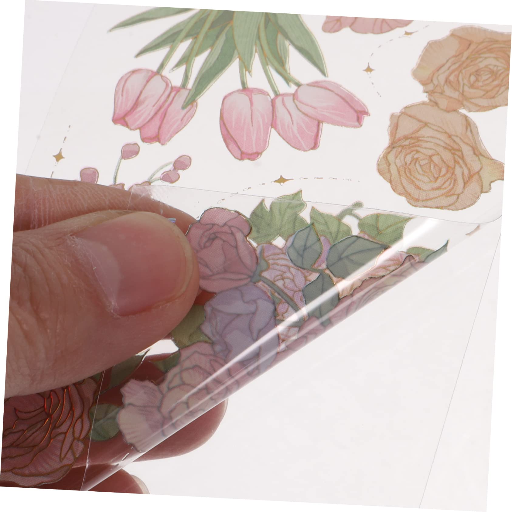 SHINEOFI 3 Stück 5 Blumenstempelaufkleber Sammelalbum Buchaufkleber Scrapbooking Zeitschriftenaufkleber Junk-journal-zubehör Selbstklebender Planer-aufkleber Blumenaufkleber Das Haustier