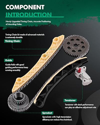 Miniatura 3 de SCITOO Kit de cadena de distribución adecuado para Acura ILX para Honda Civic HR-V 2006-2021 9-0743S S-1007 13620RNAA01 9-5726 14510RNAA01 9-5728