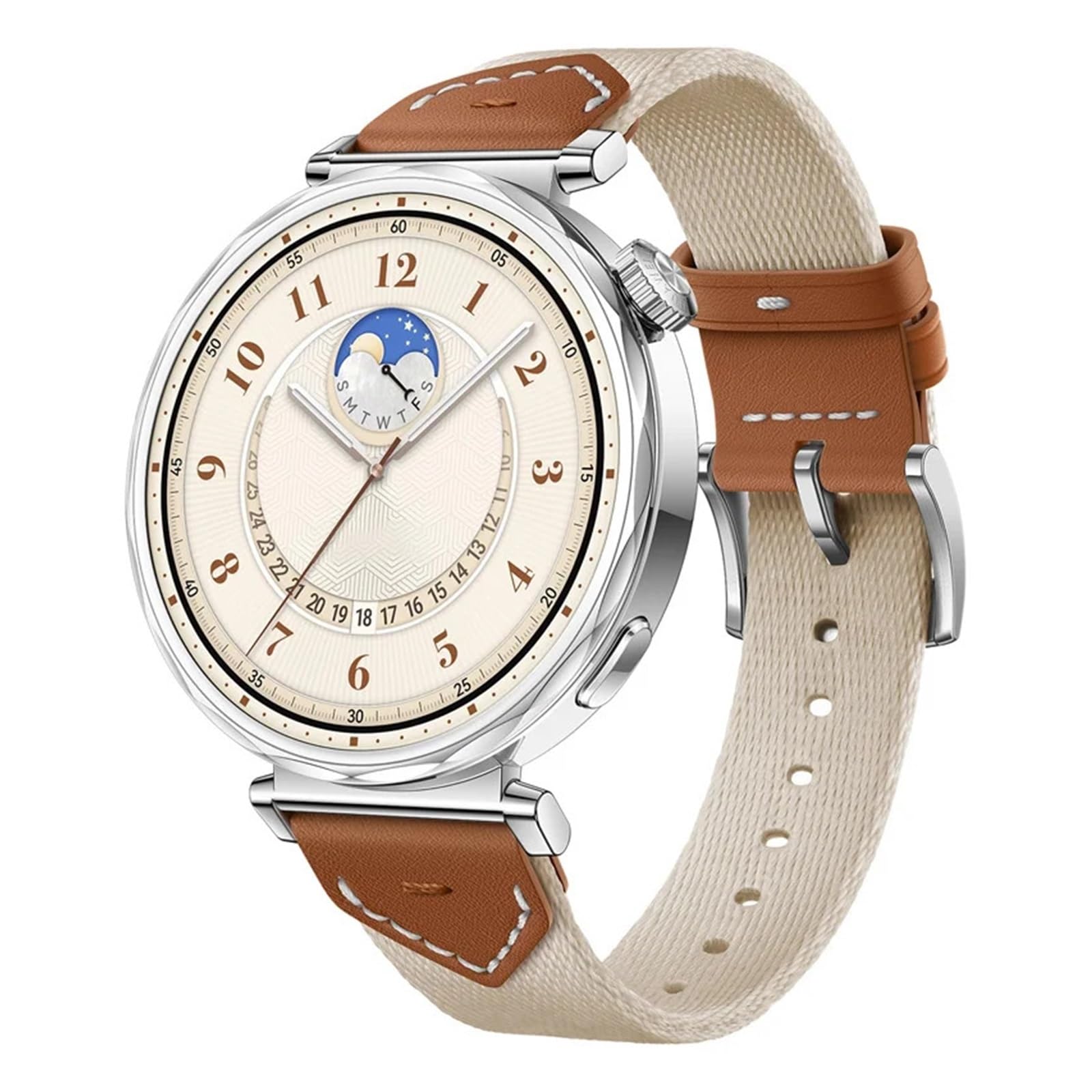 CZKE Nylon-Leder-Uhrenarmband für Huawei Watch GT5 GT4, 41 mm, Smart-Armband, Ersatzarmband