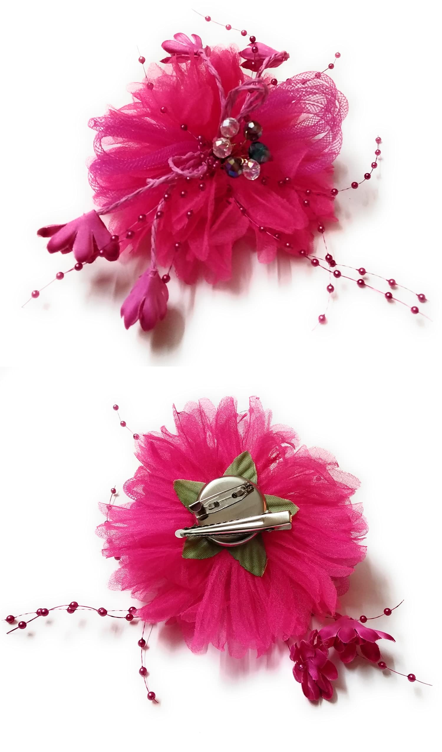 Moms Darling Hair Accessories, Beautiful Flowers with Pearls attached on an Alligator Hair Clip/ Hair Pin For Baby Girls/Girls. Pack of 1 piece. Color- PINK-13_5 (B094JZYRD2) Amazon Price History, Amazon Price Tracker