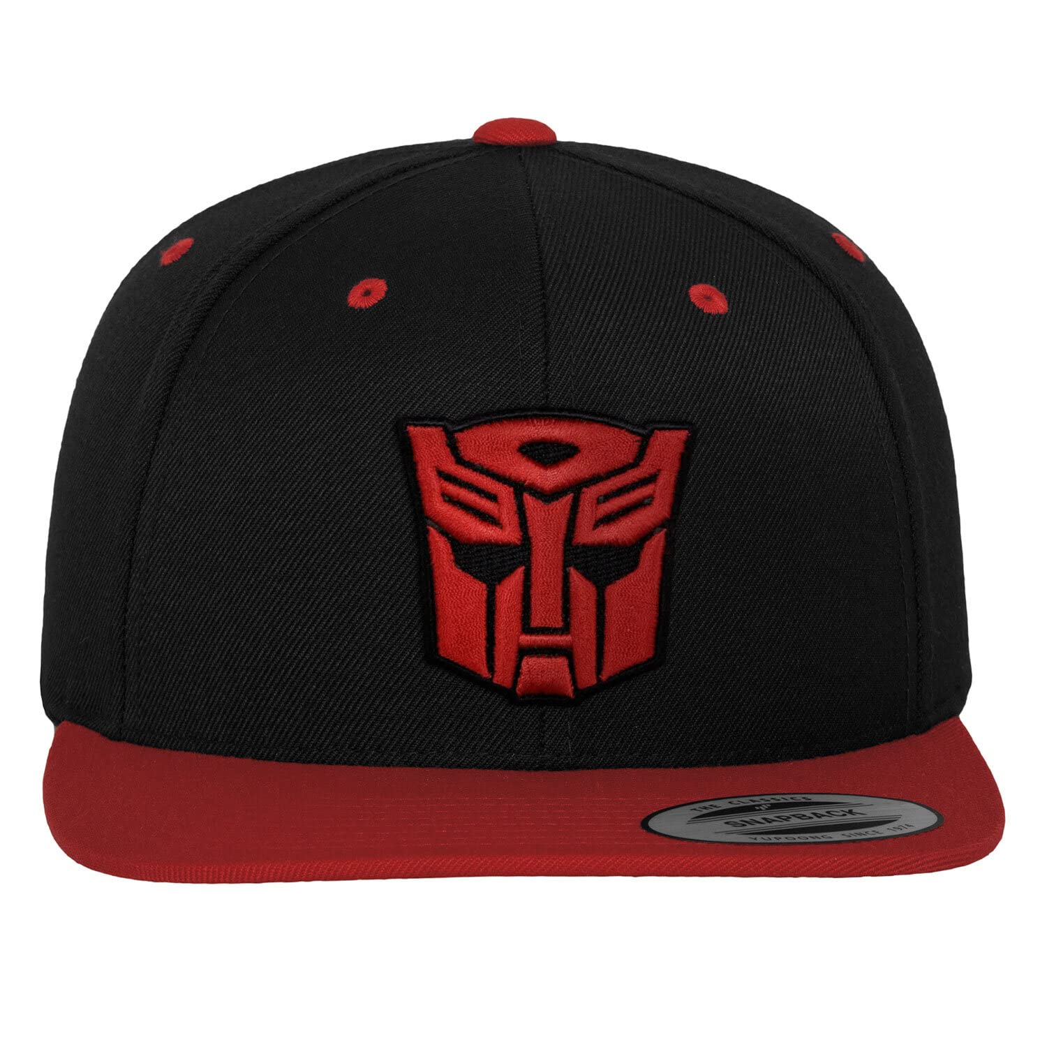 Transformers Officially Licensed Autobots 3D Patch Premium Snapback Cap (Black-Red)
