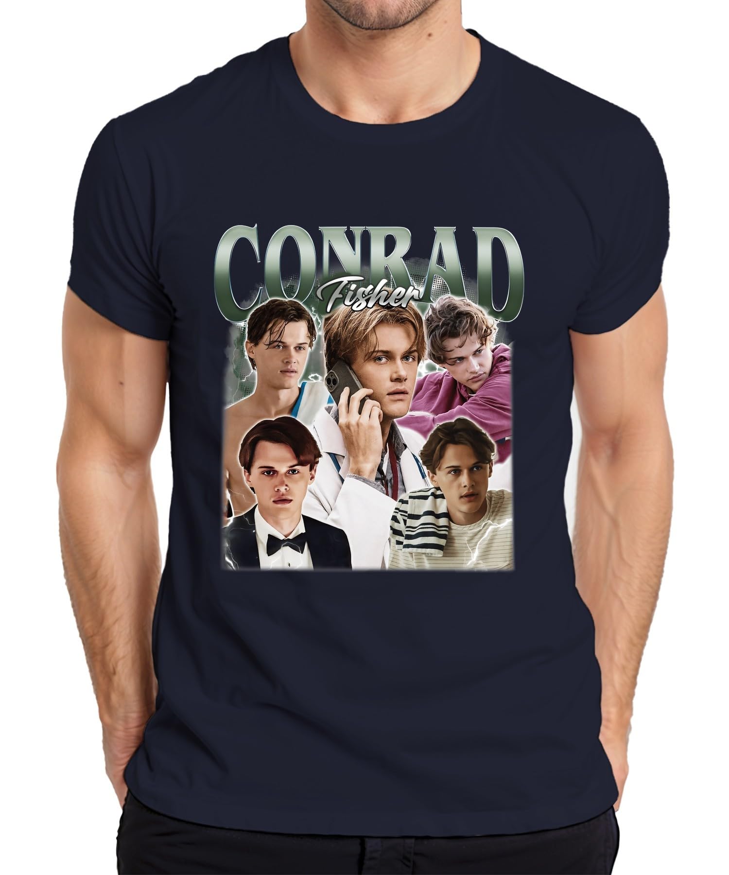 Printera Men's Navy Conrad Fisher 90S Bootleg Summer I Turned Pretty T-Shirt, M