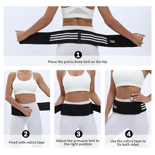 Miniatura 42 de Sacroiliac SI - Cinturón de cadera para mujeres y hombres, alivia la ciática, pélvica, espalda, soporte de espalda baja, cinturón de apoyo pélvico