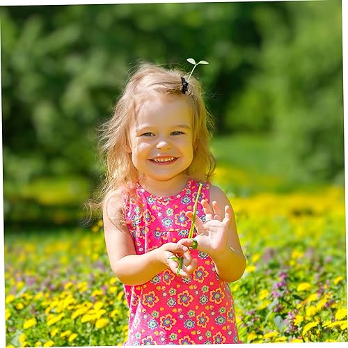 Miniatura 9 de 10 pinzas para el cabello con brotes de frijoles, lindos pasadores de pelo de plantas verdes, horquillas de hierba divertida, accesorios para el