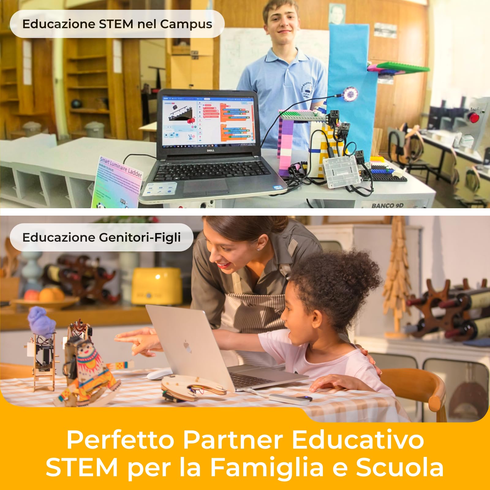 Makeblock NextMaker Kit STEM (Box 1-3) per bambini dagli 8 anni in su, Kit di giocattoli educativi per il coding, kit regalo per i bambini per imparare l'elettronica di programmazione e ingegneria
