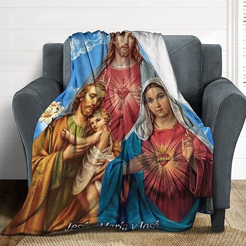 Miniatura 7 de Virgen María Jesús Nuestra Señora de Guadalupe - Manta de franela de forro polar suave y cálida cómoda para sofá dormitorio oficina de invierno y